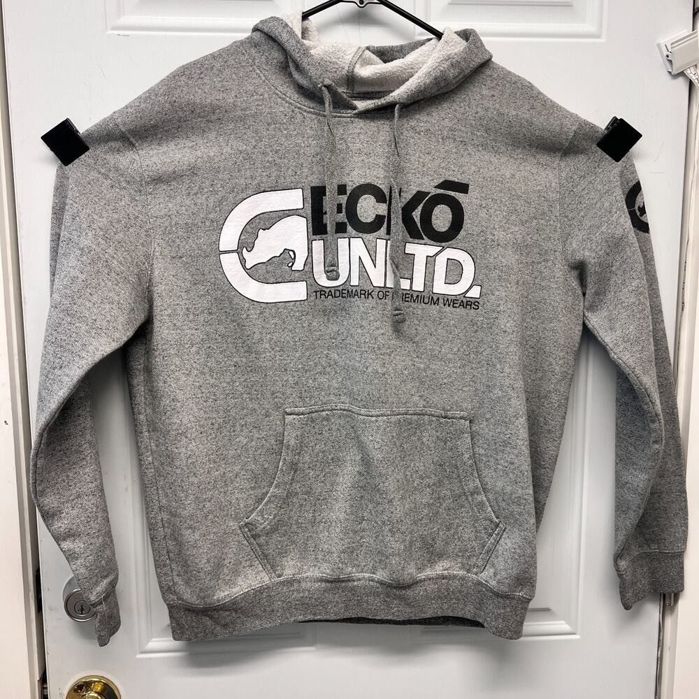 Ecko' UNLTD Lg Hoodie Vintage retro Grunge Casual NOC3790